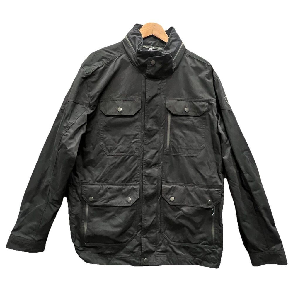 Kuhl Outdoor Jacket Born In The Mountain- Black XL Zip Out Hood Zip & Snap